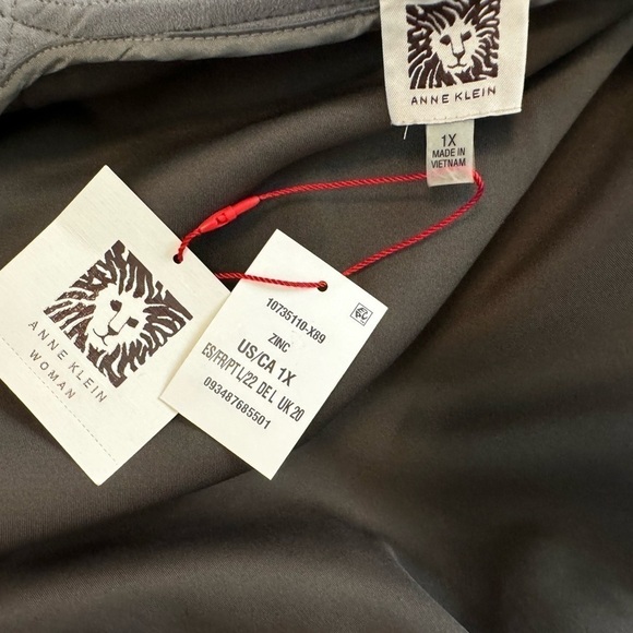 🩶Anne Klein Faux Suede Lightweight Bomber Jacket (1X) - Picture 10 of 10